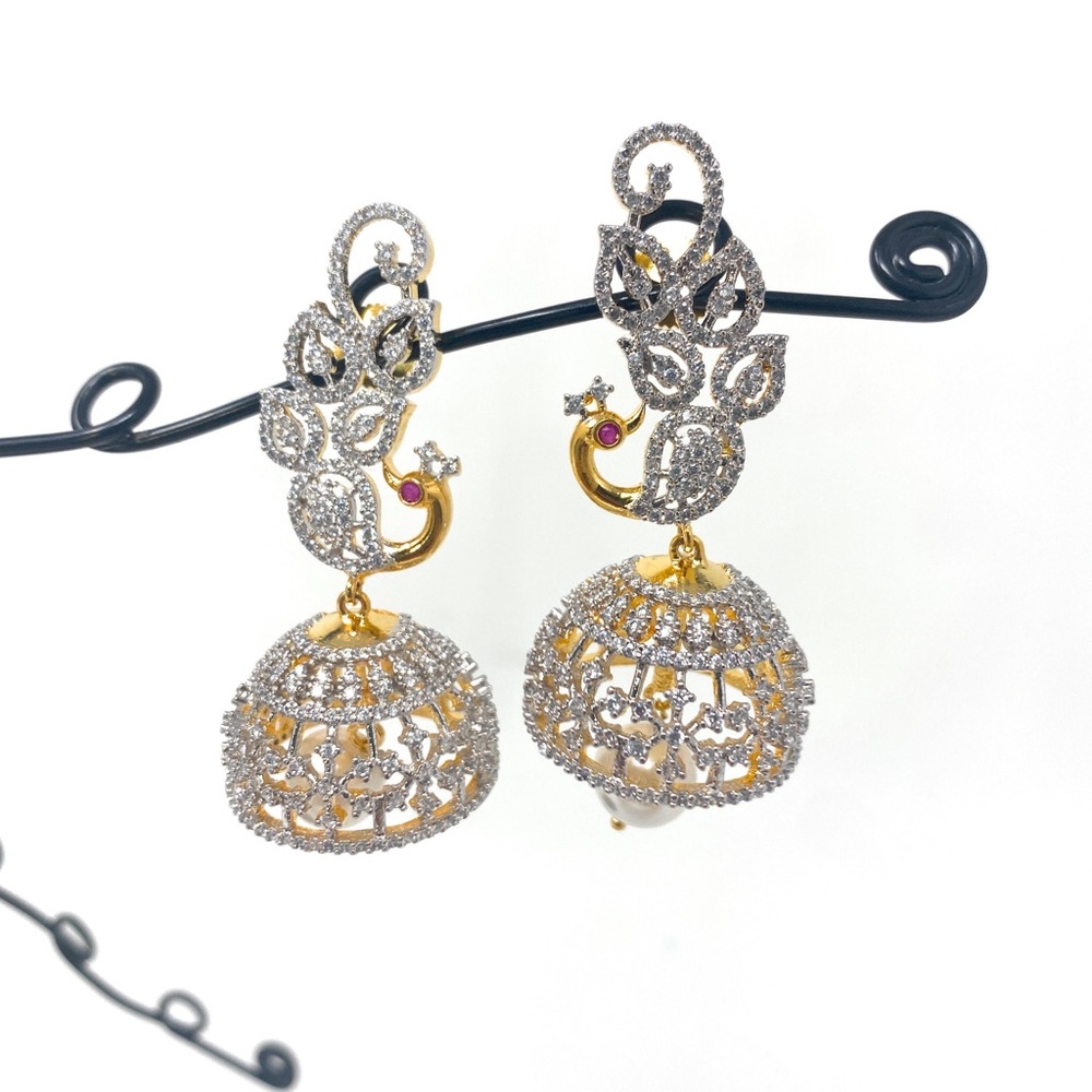 Indian multi - flamingo earrings